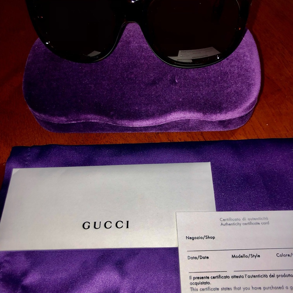 Gucci Havana Tortoiseshell Sunglasses 57mm Brown Lens Women’s NEW Authentic - Picture 13 of 16